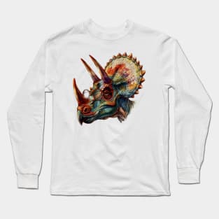 Triceratops with specs Long Sleeve T-Shirt